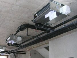 Подпотолочные фанкойлы до зашивки потолка